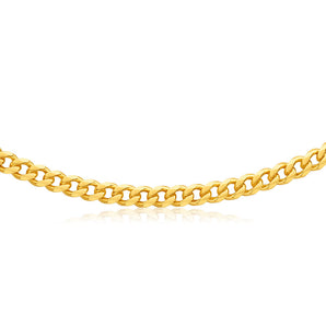 9ct Yellow Solid Gold "Theo" Curb Chain
