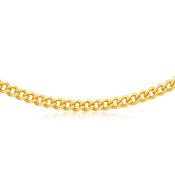 9ct Yellow Solid Gold "Theo" Curb Chain