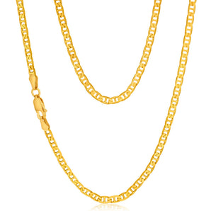 9ct Yellow Solid Gold 80 Gauge 60cm Anchor Chain
