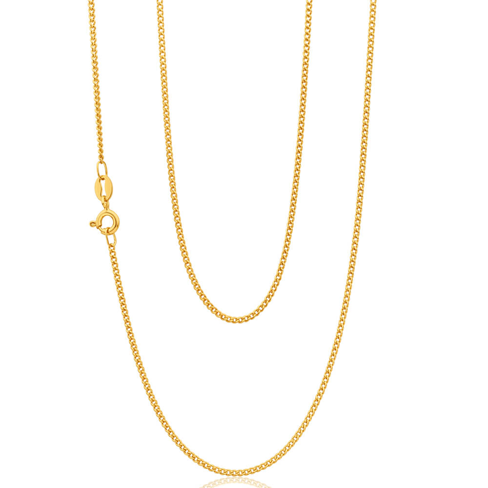 9ct Yellow Gold 50cm 40 Gauge Curb Chain