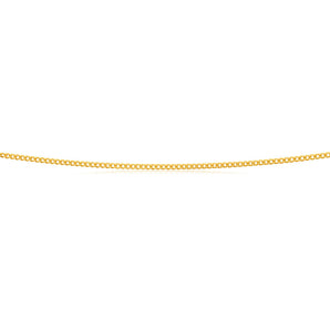9ct Yellow Solid Gold 50cm 40 Gauge Curb Chain
