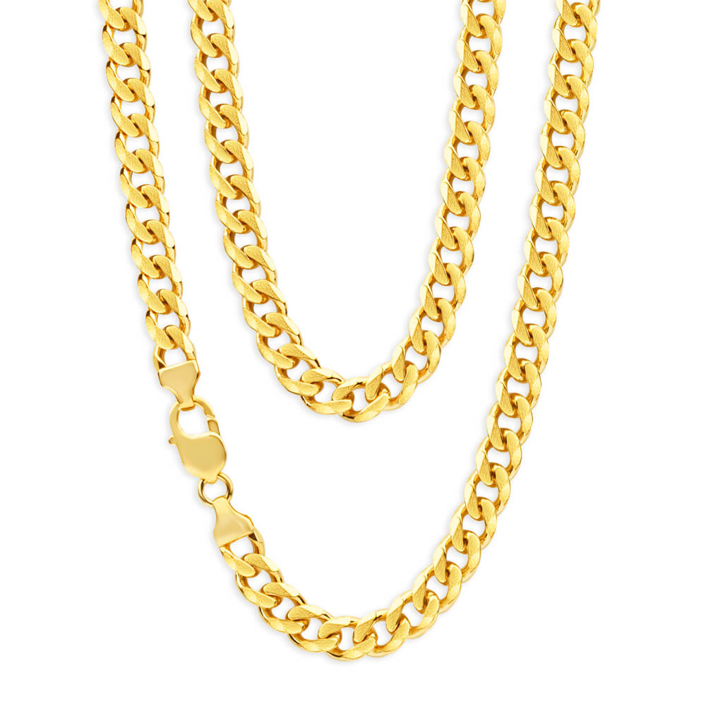 9ct Yellow Gold 60cm 250 Gauge Curb Chain
