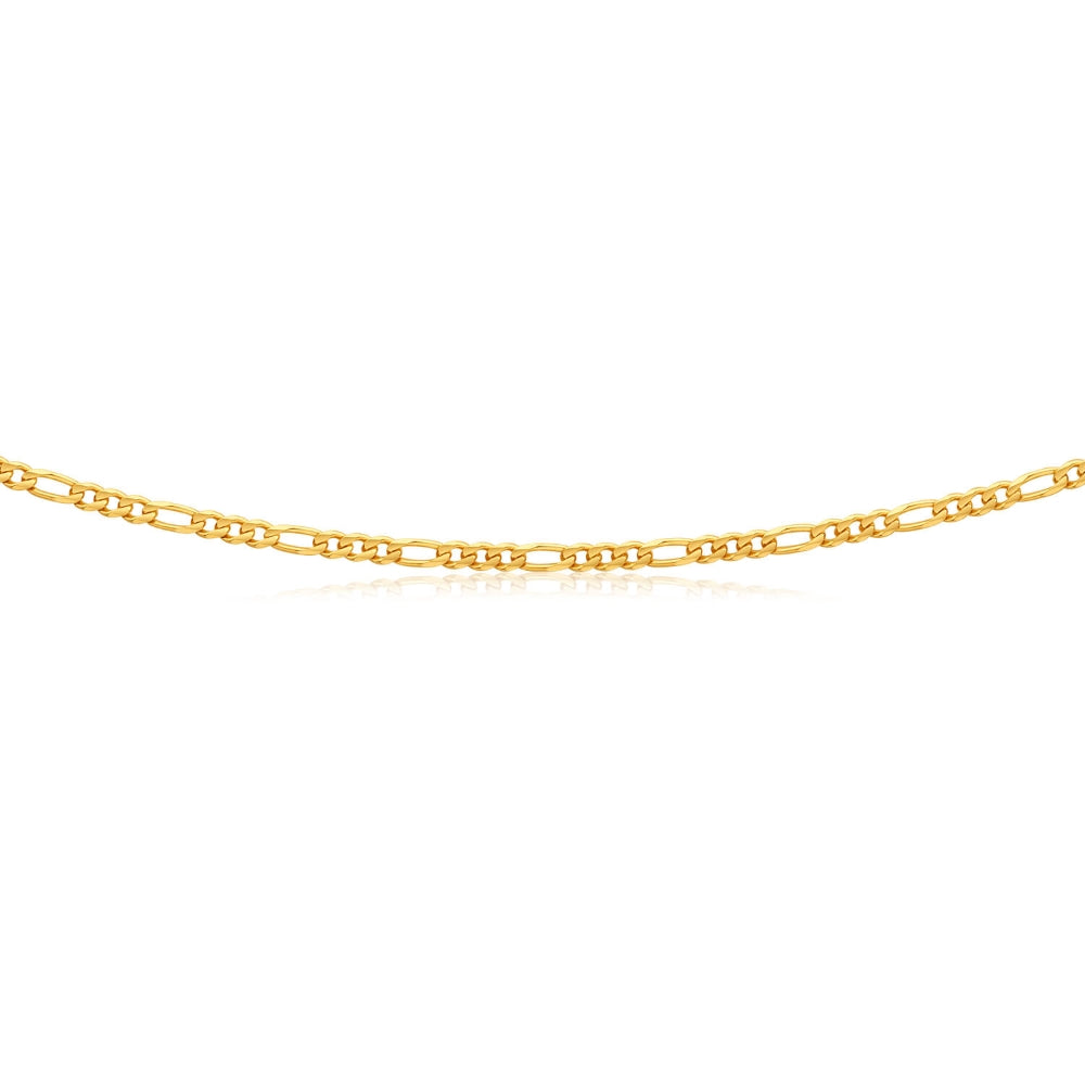 9ct Yellow Gold Alluring Figaro Chain