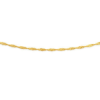 9ct Yellow Solid Gold Singapore 45cm Chain 40 Gauge