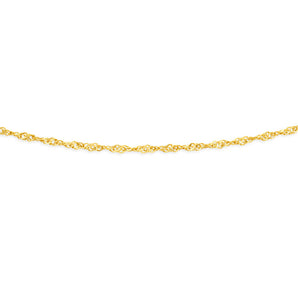 9ct Yellow Solid Gold Singapore 50cm Chain 40 Gauge