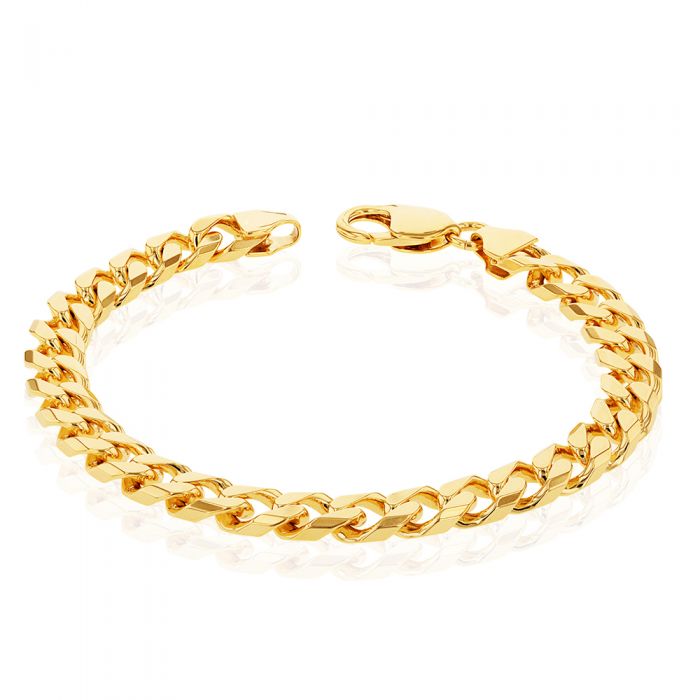 9ct Gold 20.5cm Solid Curb Bracelet | Goldmark (AU)