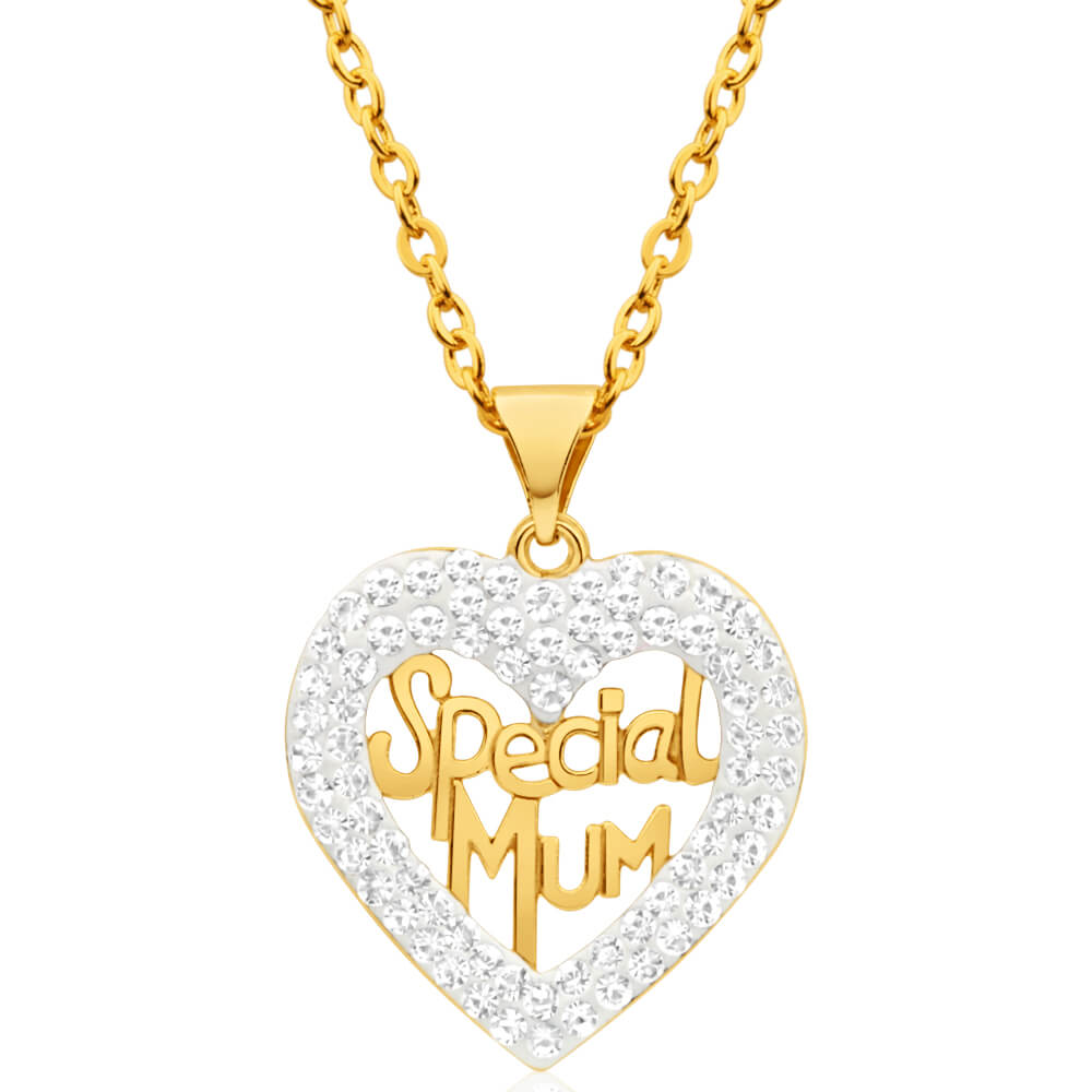 SISGEM 9 ct Gold Heart Necklace, Solid Yellow Gold Mother and Daughter Pendant  Necklace, for Mother's Day Women Girls Ladies Mum Sisters, 16