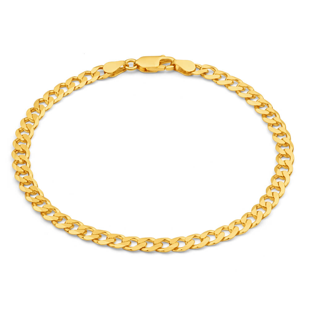 9ct Yellow Gold 21cm 120 Gauge Curb Bracelet