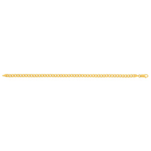 9ct Yellow Solid Gold 21cm 120 Gauge Curb Bracelet