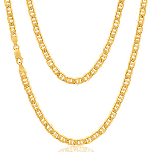 9ct Alluring Yellow Solid Gold 55cm Anchor Chain