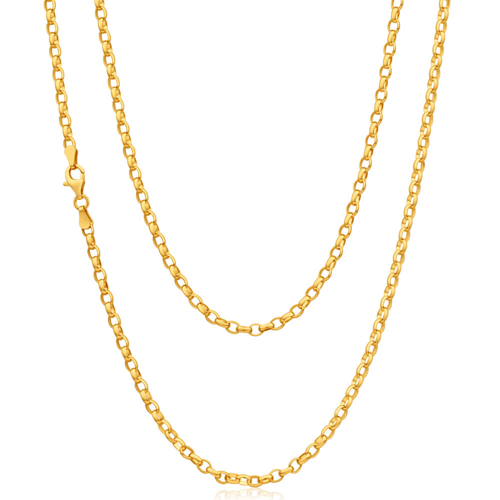 9ct Elegant Yellow Solid Gold Belcher Chain – Shiels Jewellers