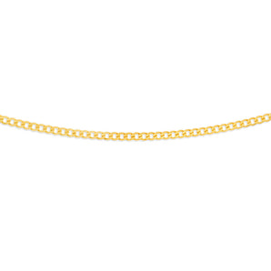 9ct Yellow Solid Gold 60cm 120 Gauge Curb Chain