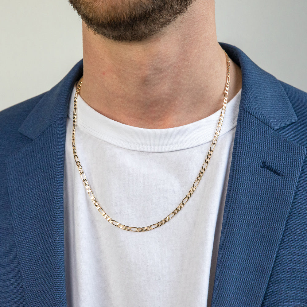 Lifetime jewelry 6mm Figaro Chain Gold Necklace for Men & Women with up to  20X More 24k Plating than Other Necklace Chain + Free Lifetime Replacement  Guaranteed - Very Durable 18