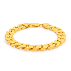 9ct Yellow Solid Gold Divine Curb Bracelet