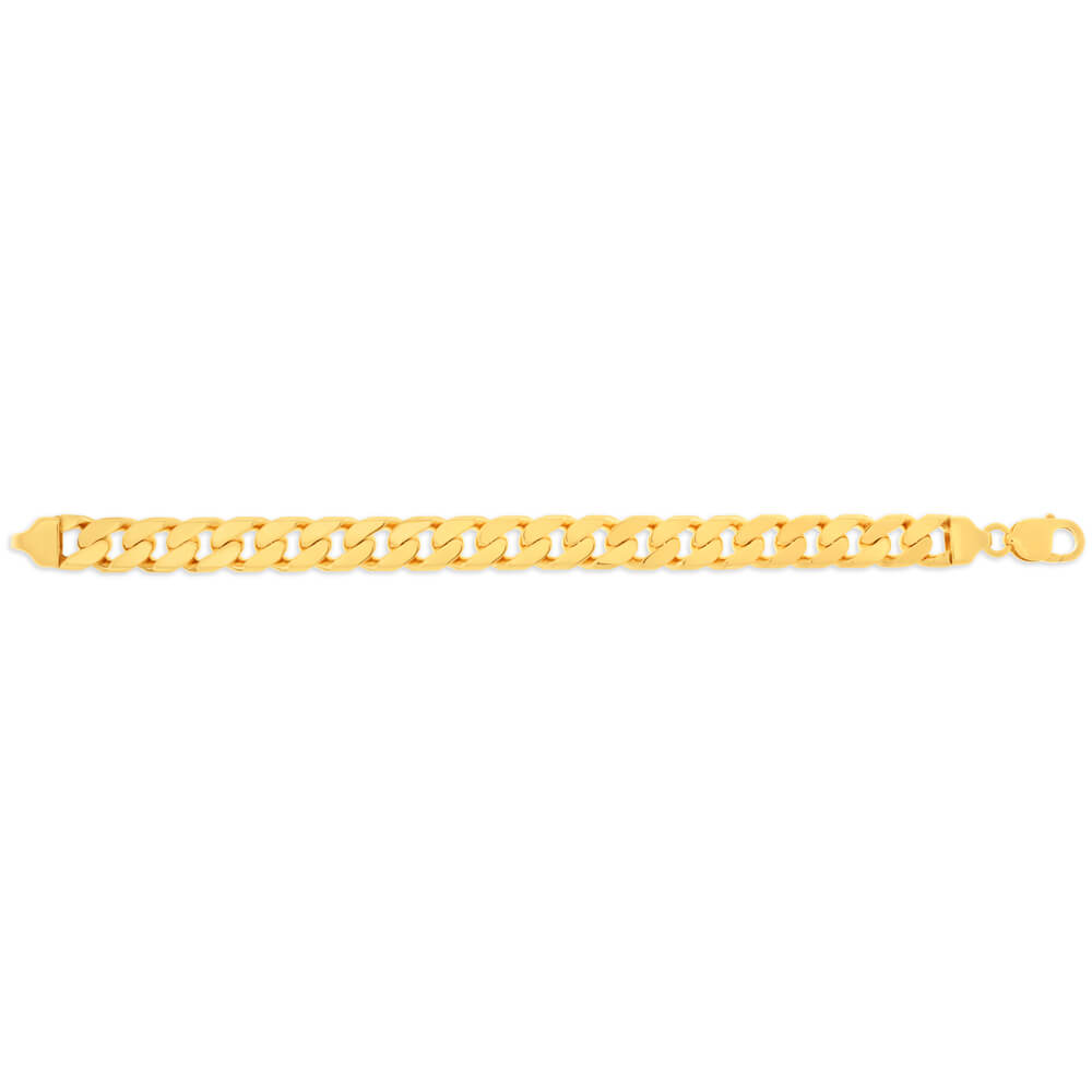 9ct Yellow Gold Divine Curb Bracelet