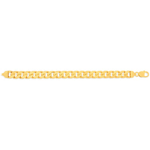 9ct Yellow Solid Gold Divine Curb Bracelet