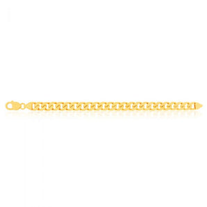 9ct Yellow Solid Gold Delightful Curb Bracelet