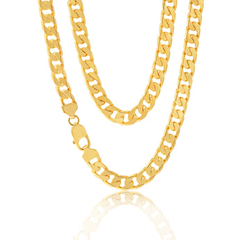 9ct Yellow Solid Gold 300 Gauge 55cm Curb Chain