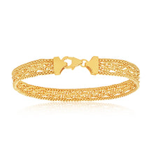 Load image into Gallery viewer, 9ct Yellow Gold Mesh 19cm Bracelet