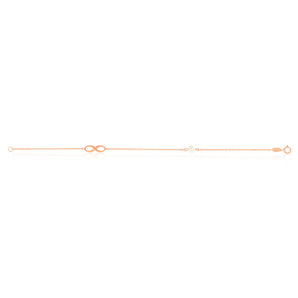 9ct Rose Gold 19cm Freshwater Pearl and Infinity Bracelet
