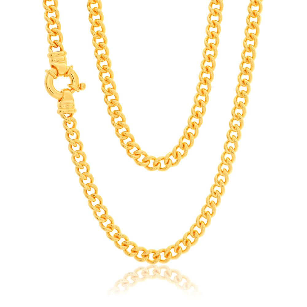 9ct Yellow Gold 150 Gauge Boltring Curb Chain