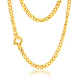 9ct Yellow Solid Gold 180 Gauge Boltring Curb Chain