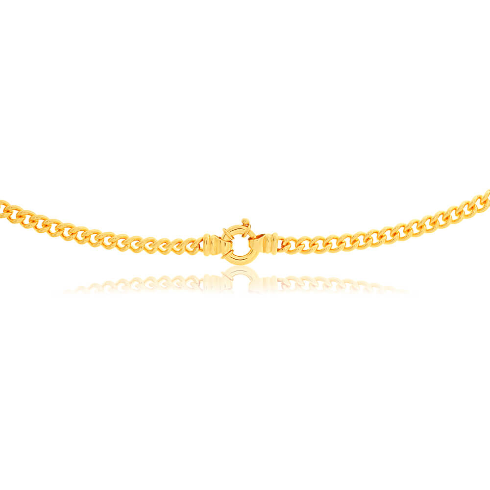 9ct Yellow Gold 180 Gauge Boltring Curb Chain