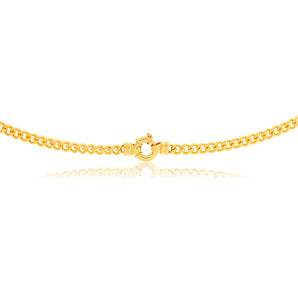 9ct Yellow Solid Gold 180 Gauge Boltring Curb Chain