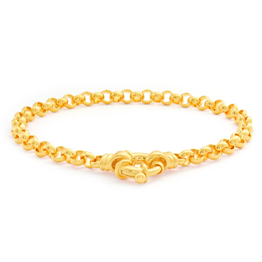 9ct Yellow Gold Dazzling Belcher Bracelet