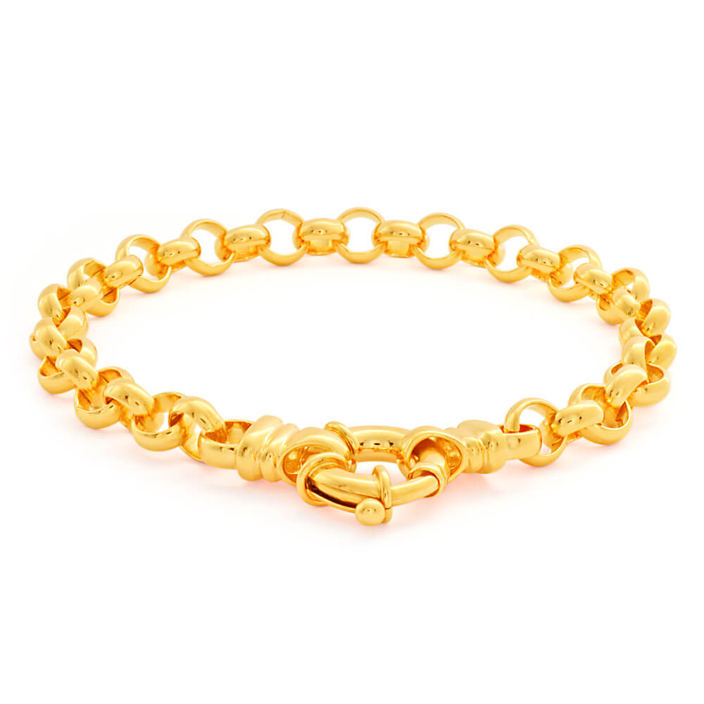 9ct Alluring Yellow Gold Belcher Bracelet