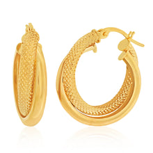 Load image into Gallery viewer, 9ct Yellow Gold Hoop &quot;Rianna&quot; Earrings
