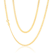 Load image into Gallery viewer, 9ct Yellow Gold Curb Double Diamond Cut 45cm Chain 40gauge