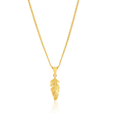 Load image into Gallery viewer, 9ct Yellow Gold Feather Pendant
