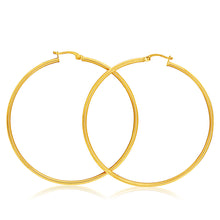 Load image into Gallery viewer, 9ct Yellow Gold Plain Hoop 50mm European made