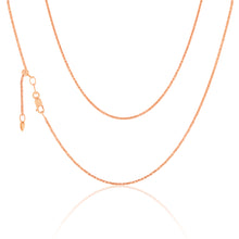 Load image into Gallery viewer, 9ct Rose Gold Wheat link Extender 47cm Chain 30gauge