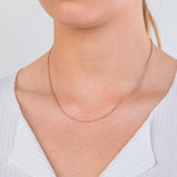 9ct Rose Gold Wheat link Extender 47cm Chain 30gauge