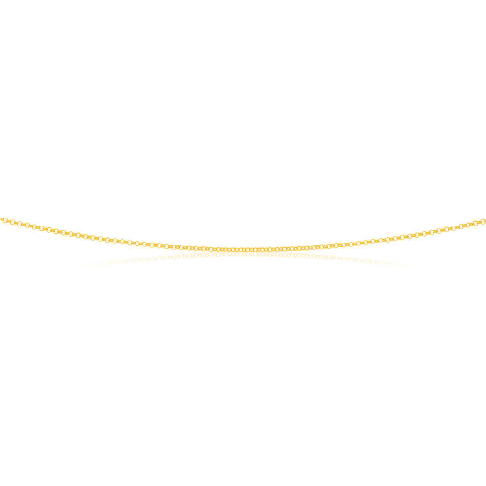 9ct Yellow Gold 1.6mm Belcher Chain 50cm