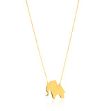 9ct Yellow Gold 45cm chain with Elephant Pendant