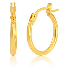 Load image into Gallery viewer, 9ct Yellow Gold Twist 10mm Hoop Earrings