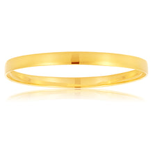 Load image into Gallery viewer, 9ct Yellow Gold 6mm wide Solid Bangle