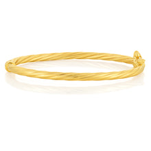 Load image into Gallery viewer, 9ct Yellow Gold PolishedTwisted Baby Bangle
