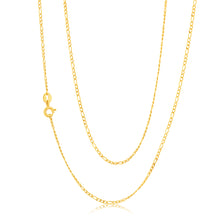 Load image into Gallery viewer, 9ct Yellow Gold 3:1 Figaro 45cm Chain 40Gauge