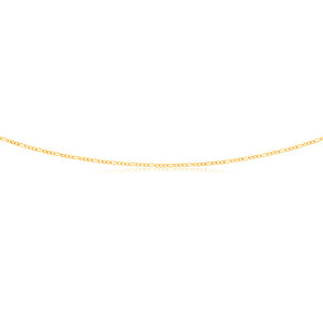 9ct Figaro 3:1 Yellow Gold 50cm 40Gauge Chain