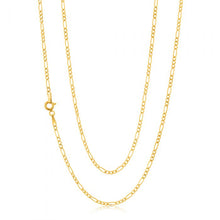 Load image into Gallery viewer, 9ct Yellow Gold 3:1 Figaro 50cm Chain 50Gauge 9Y