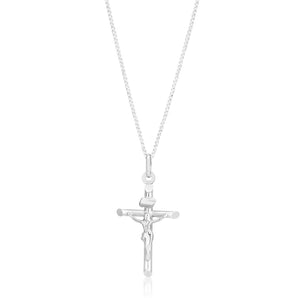 9ct White Gold 30mm Cross Pendant