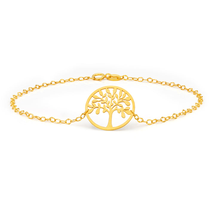9ct Dicut 19cm Tree Of Life Bracelet