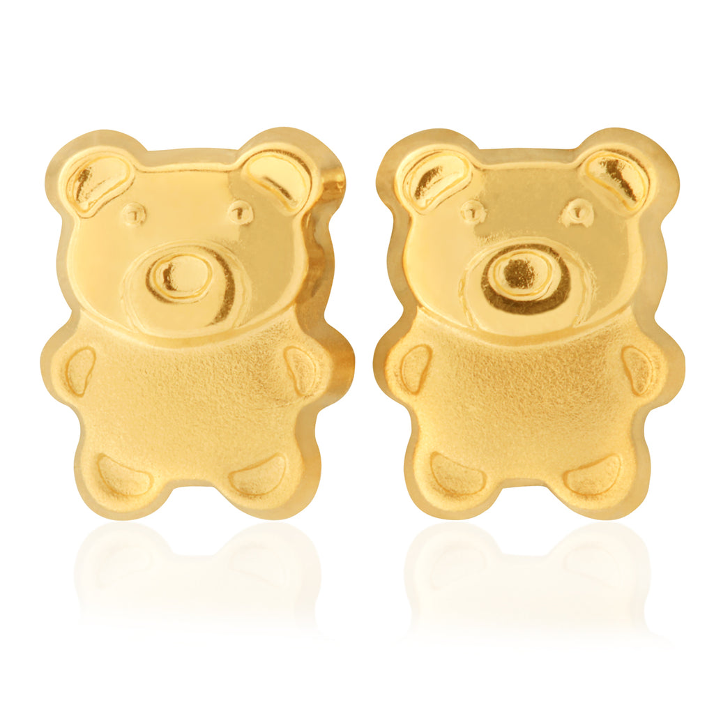 9ct Yellow Gold Piglet Stud Earrings