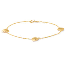 Load image into Gallery viewer, 9ct Yellow Gold Leaf 19cm Bracelet