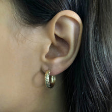 Load image into Gallery viewer, 9ct Gold Diamond Cut Hoop Earrings