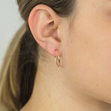 Load image into Gallery viewer, 9ct Yellow Gold 20mm Plain Sleeper Earrings